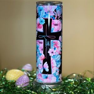 NIB Easter/Faith Sublimated  20 oz Insulated Tumbler